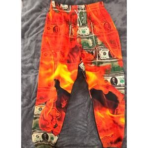 DENIM TEARS BURN IT ALL SWEATPANTS SIZE L NEW